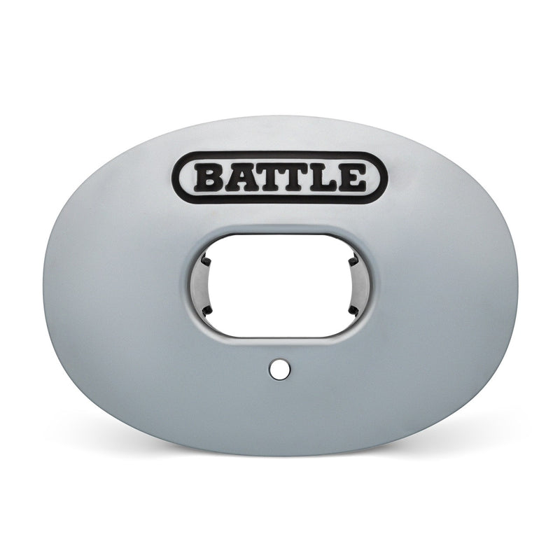 Silver: Oxygen Convertible Strap Football Mouthguard by Battle Sports