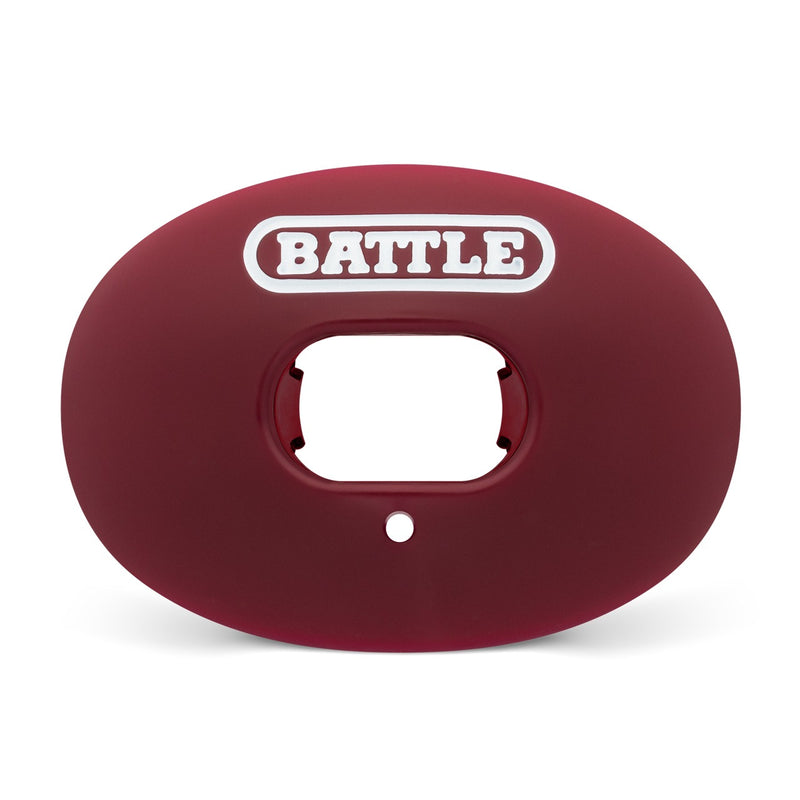 Maroon: Oxygen Convertible Strap Football Mouthguard by Battle Sports