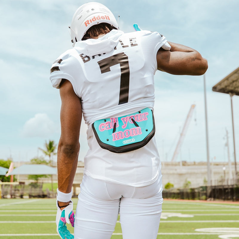 Call Your Mom Football Back Plate by Battle Sports