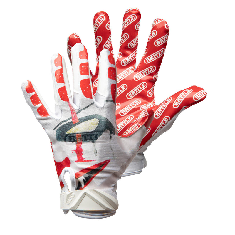 Clown Cloaked Receiver Football Gloves (Adult) by Battle Sports