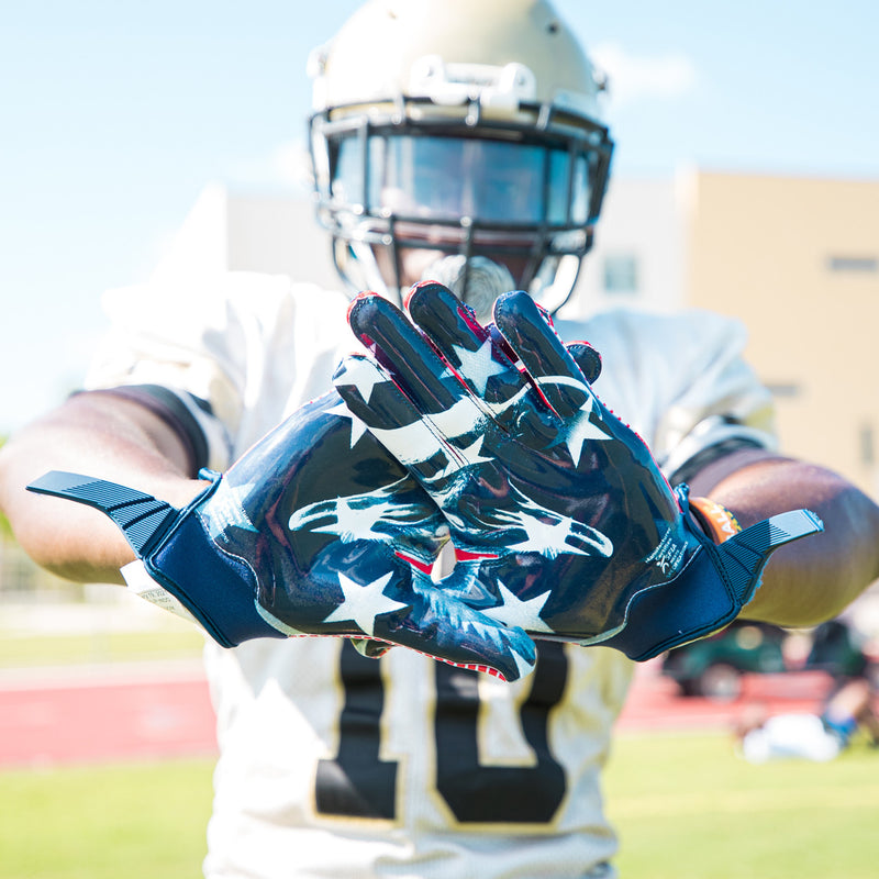 USA Doom 1.0 Receiver Football Gloves by Battle Sports