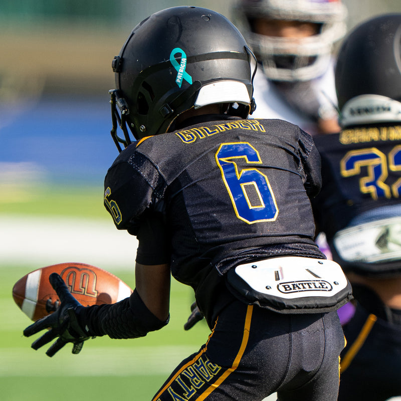 White Football Back Plate by Battle Sports