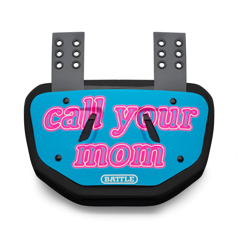 Call Your Mom Football Back Plate by Battle Sports