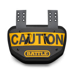 Caution Football Back Plate by Battle Sports