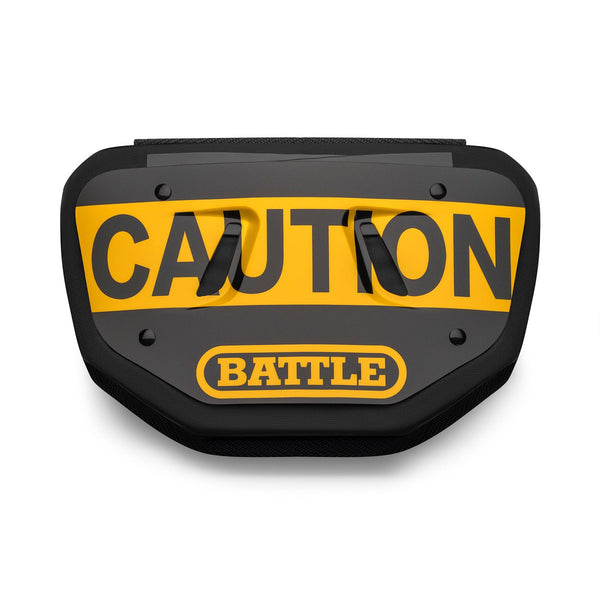 Caution Football Back Plate by Battle Sports