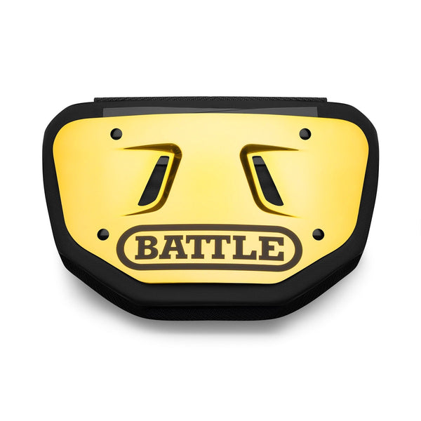 Gold Chrome Football Back Plate by Battle Sports
