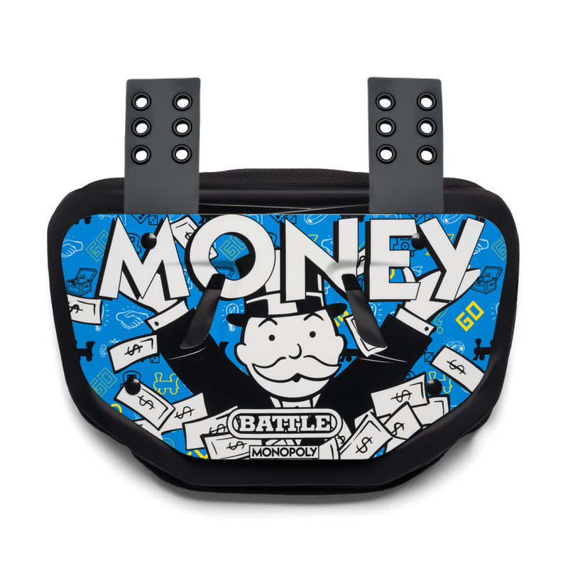 Blue Money Man 3.0 Football Back Plate by Battle Sports