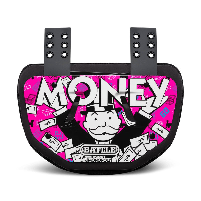 Pink Money Man 3.0 Football Back Plate by Battle Sports