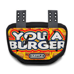 You a Burger Football Back Plate by Battle Sports