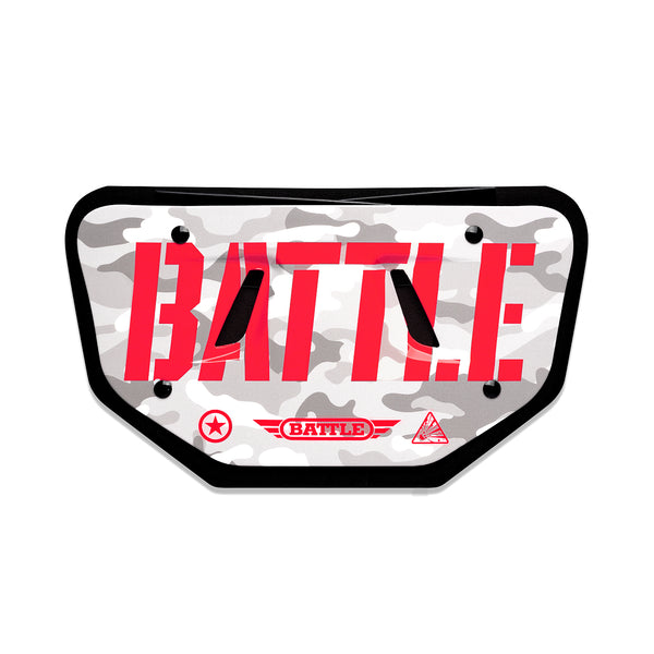 Grey Camo Stencil Camo Football Back Plate by Battle Sports