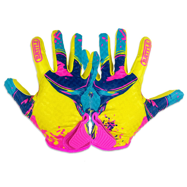 Alien Chameleon Receiver Football Gloves by Battle Sports