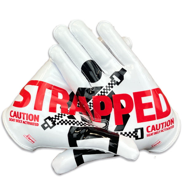 Strapped Doom Speed Receiver Football Gloves by Battle Sports