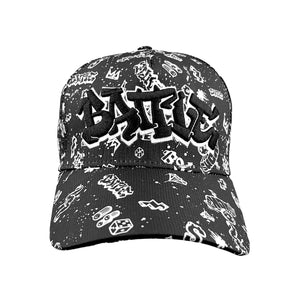 Black Battle Graffiti Hat by Battle Sports