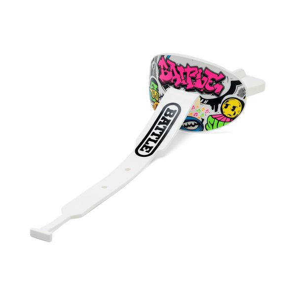 "Graffiti" Speed Football Mouthguard with Connected Thick Strap by Battle Sports